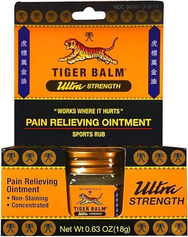 Tiger Balm Pain Relieving Ointment, Ultra, 18g – Muscle Rub Ultra Strength Relief for Shoulder Arthritis Ultra – 6 Pack in Kuwait