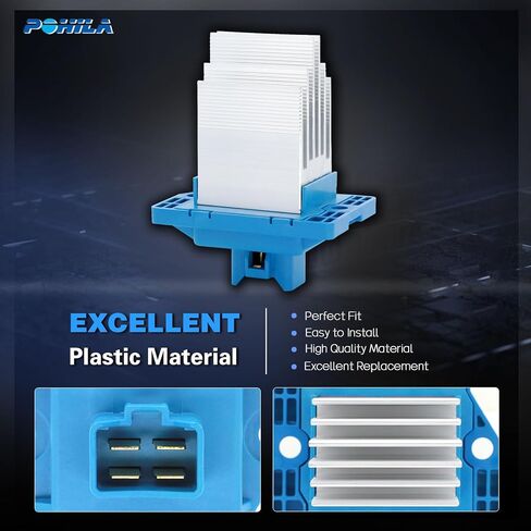 POHIAL HVAC Blower Motor Resistor Compatible with Kia Sorento 2021-2023, Telluride, 2019-2023 Hyundai Santa Fe, 2021-2023 Genesis GV80, G80, G70 - Automatic Temperature Control only in Kuwait
