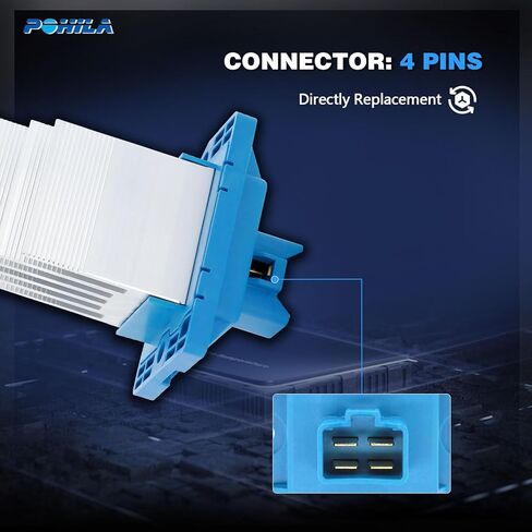 POHIAL HVAC Blower Motor Resistor Compatible with Kia Sorento 2021-2023, Telluride, 2019-2023 Hyundai Santa Fe, 2021-2023 Genesis GV80, G80, G70 - Automatic Temperature Control only in Kuwait