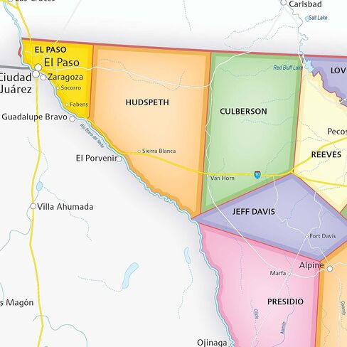 Giant Texas State Wall Map Poster with Counties - Laminated - 60" x 45" - Safe for Use with Wet and Dry Erase Markers - Very popular for educators and homeschool! in Saudi Arabia