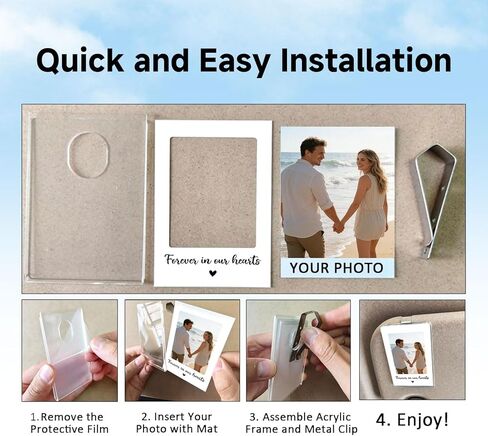 OFlyDesigns حامل قناع السيارة للصور الشخصية، ديكور مخصص لصور الزوجين، تذكير الحب الآمن للقيادة، خالي من المواد اللاصقة، الذكرى السنوية وتزيين سيارة السائق الجديد هدية عيد الحب للأزواج in Saudi Arabia