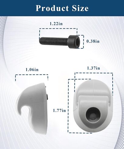 1 Pair Sun Visor Clip(Gray) Fits for Kenworth Peterbilt Interior,Replace S16-1023-661(F01377-2). in Saudi Arabia