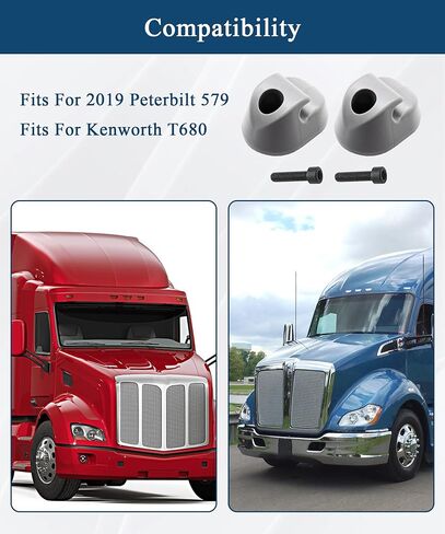 1 Pair Sun Visor Clip(Gray) Fits for Kenworth Peterbilt Interior,Replace S16-1023-661(F01377-2). in Saudi Arabia