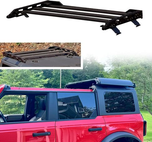EZ4X4 Bronco® Middle Panel Roof Rack Holder for 2021-2026 4-Door Hardtop (Excluding Sport), Rear Rooftop Overlanding Storage Cargo Carrier Luggage Rack in Kuwait