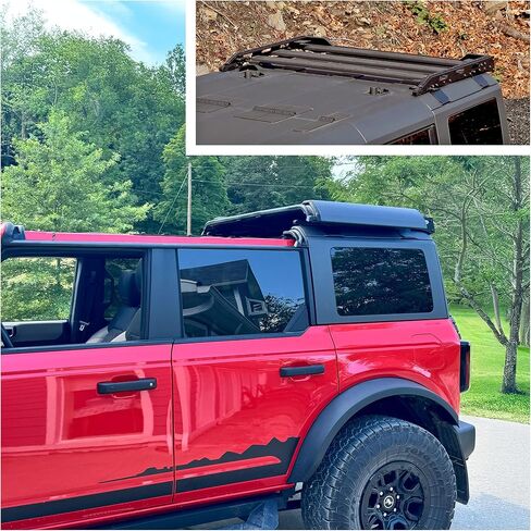 EZ4X4 Bronco® Middle Panel Roof Rack Holder for 2021-2026 4-Door Hardtop (Excluding Sport), Rear Rooftop Overlanding Storage Cargo Carrier Luggage Rack in Kuwait