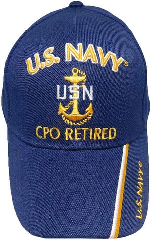 New Blue Navy CPO Chief Petty Officer Retired Hat Ball Cap Veteran Military in Saudi Arabia