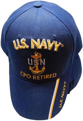 New Blue Navy CPO Chief Petty Officer Retired Hat Ball Cap Veteran Military in Saudi Arabia