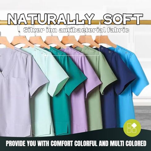 Scrubs for Women set 4 Way Stretch V-Neck Top&Pant with Pockets Yoga Cool Jogger Scrub Set Workwear in Saudi Arabia