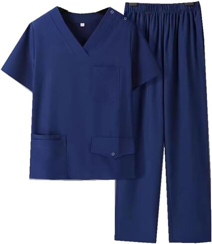Scrubs for Women set 4 Way Stretch V-Neck Top&Pant with Pockets Yoga Cool Jogger Scrub Set Workwear in Saudi Arabia
