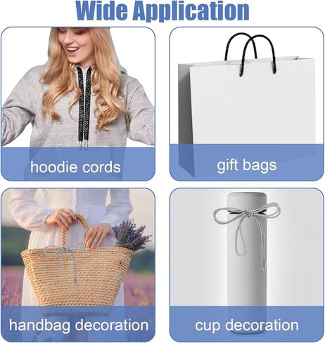 MVVM Rhinestone Shoe Laces, Glitter Crystal Shoelaces with Sparkling Diamonds for Sneakers, Tennis Shoes, Hoodies, Rave Outfits & Festival Accessories (Silver & Black) in Kuwait