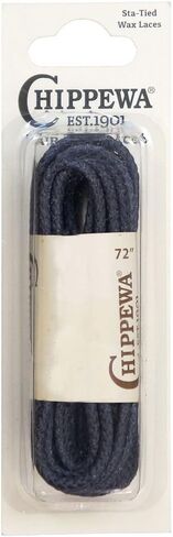 CHIPPEWA 72 in. Sta-Tied Waxed Boot Laces Black Sox9572-1 One Size in Saudi Arabia