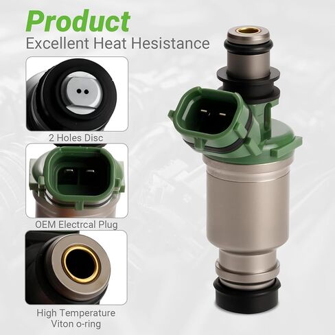 Fuel Injectors Set of 4 FJ295 Compatible with Toyota Camry Celica MR2 Rav4 Solara 2.2L L4# 23250-74100 2320974100 842-12144 84212144 800-1298N FJ10133,1992 1993 1994 1995 1996 1997 1998 1999 2000 in Kuwait