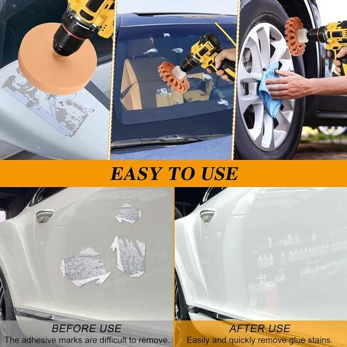 Decal Remover Eraser Wheel Tool Kit with Drill Adapter and Plastic Scraper, 4 Pack Rubber Adhesive Decal Remover Wheel Without Damaging Car Paint for Car Sticker Glue Vinyl Eraser in Kuwait