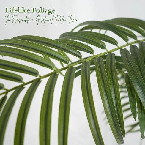 شجرة نخيل صناعية بطول 5 أقدام - ديكور شجرة نخيل وهمية واقعية للداخل والخارج - شجرة نخيل صناعية استوائية كبيرة، نبات داخلي صناعي منخفض الصيانة، نخلة وهمية للمنزل والمكتب والفناء in Kuwait