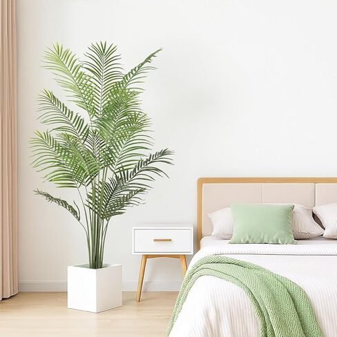 شجرة نخيل صناعية بطول 5 أقدام - ديكور شجرة نخيل وهمية واقعية للداخل والخارج - شجرة نخيل صناعية استوائية كبيرة، نبات داخلي صناعي منخفض الصيانة، نخلة وهمية للمنزل والمكتب والفناء in Kuwait