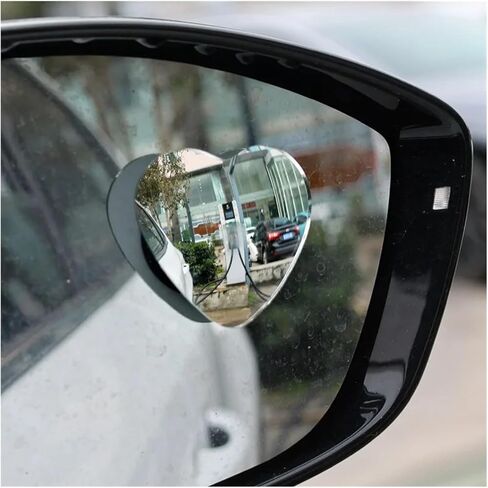 Adjustable Heart Shaped Car Reversing Aid Rearview Convex Mirror Car Blind Spot Rearview Mirror 360 Degree 2PCS/SET in Saudi Arabia