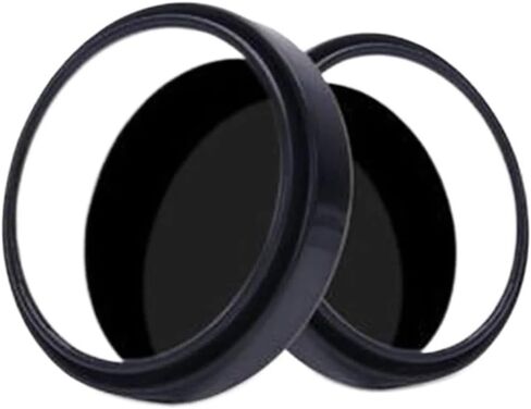 2Pcs Car Round Frame Convex Blind Spot Mirror Wide-angle 360 Degree Adjustable Clear Rearview Auxiliary Mirror Driving(WHITE) in Saudi Arabia