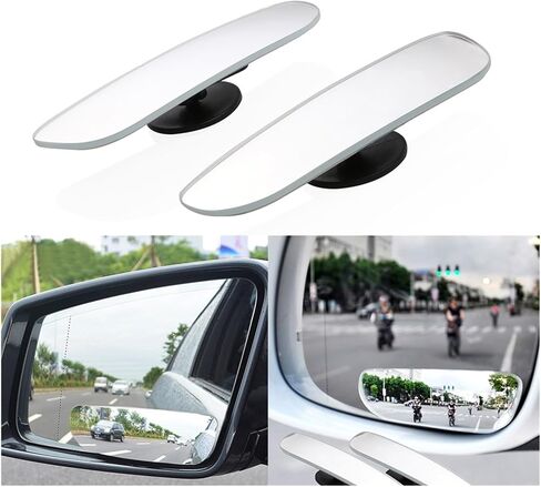 2pcs Car 360 Degree Wide Angle Convex Blind Spot Mirror Parking Motorcycle Rear View Adjustable Mirror in Saudi Arabia