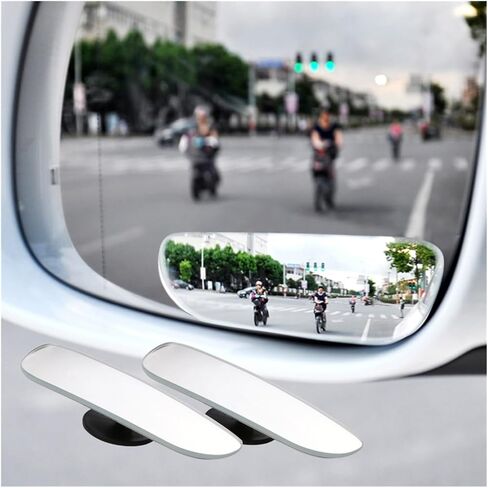2pcs Car 360 Degree Wide Angle Convex Blind Spot Mirror Parking Motorcycle Rear View Adjustable Mirror in Saudi Arabia