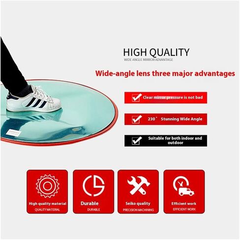 Indoor Wide Angle 30cm Convex Mirror Bedroom Wide Angle Blind Spot Mirror Wall Weather Proof in Saudi Arabia