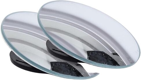 2pcs Car Frameless Blind Spot Mirror Wide Angle Adjustable Rearview Mirror Car Parking Reversing Convex Mirrors(1pc round) in Saudi Arabia