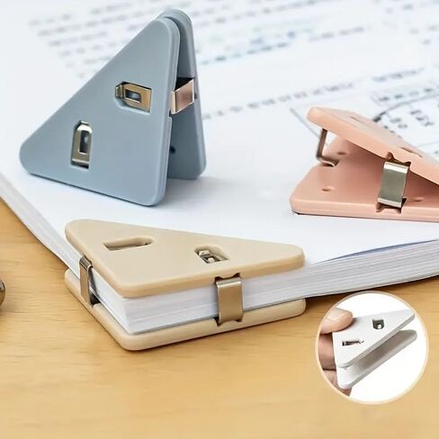 Plastic Triangular Binder Clips Set, Office School Use, Good for Holding Many Documents, Multicolor, 10Pcs in Saudi Arabia
