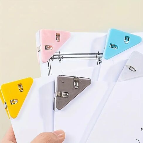 Plastic Triangular Binder Clips Set, Office School Use, Good for Holding Many Documents, Multicolor, 10Pcs in Saudi Arabia