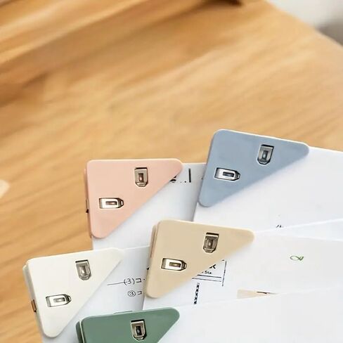 Plastic Triangular Binder Clips Set, Office School Use, Good for Holding Many Documents, Multicolor, 10Pcs in Saudi Arabia