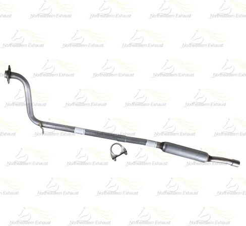 العادم الشمالي الشرقي | مرنان وكاتم صوت من الفولاذ المقاوم للصدأ متوافق مع Mitsubishi Eclipse 2006-2009 2.4 - يتضمن المشبك وحشية | قطع غيار السيارات in Saudi Arabia