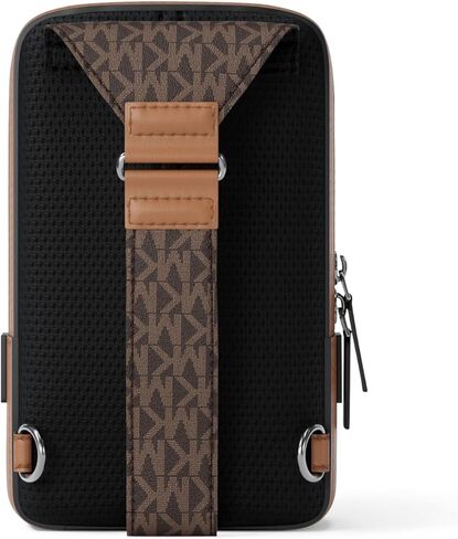 حقيبة Hudson متوسطة الحجم للرجال من مايكل كورس/MK Signature Small، بني/أمتعة in Kuwait
