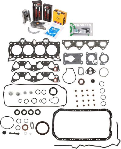 Evergreen SA-5494168789-2 Full Gasket Set Bearings Rings Fit 88-91 Honda CRX Civic 1.6 SOHC D16A6 in Saudi Arabia