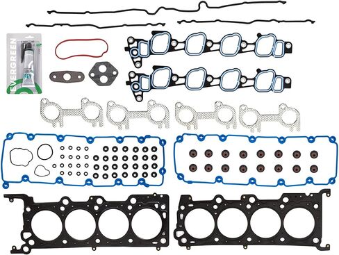 Evergreen SA-3129802671-6 Full Gasket Set Bearings Rings Compatible With/For Ford E150 E250 E350 E450 Super Duty 5.4L SOHC in Saudi Arabia