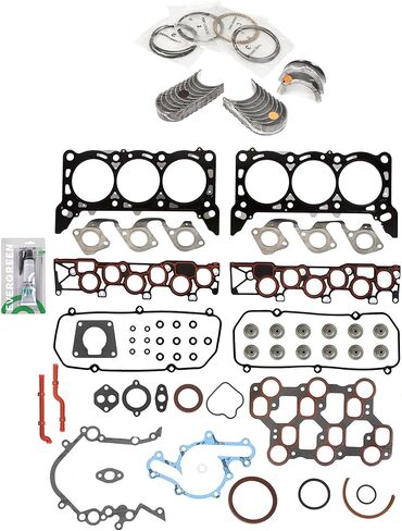 Evergreen SA-5494197420-3 Full Gasket Set Bearings Rings Compatible With/For 98-04 Ford Mustang E150 E250 F150 3.8L 4.2L in Saudi Arabia