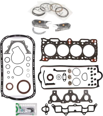Evergreen SA-5494199332-6 مجموعة حشية كاملة محامل حلقات متوافقة مع/لـ 88-90 Honda Prelude S 2.0L SOHC B20A3 in Saudi Arabia