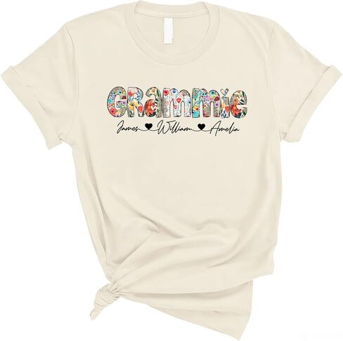 Passion Wear Personalized Wildflowers Titi Shirt Custom Floral Auntie and Kids T-Shirt Gift for Mother's Day in Saudi Arabia