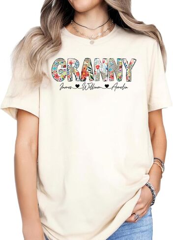 Passion Wear Personalized Wildflowers Titi Shirt Custom Floral Auntie and Kids T-Shirt Gift for Mother's Day in Saudi Arabia