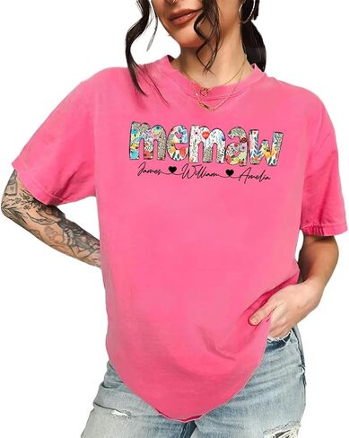 Passion Wear Personalized Wildflowers Titi Shirt Custom Floral Auntie and Kids T-Shirt Gift for Mother's Day in Saudi Arabia