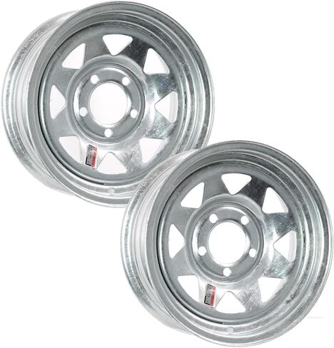 eCustomrim 2-Pack مقطورة حافة عجلة 15X5 5 العروة على 4.5 بوصة مركز المجلفن تكلم in Saudi Arabia