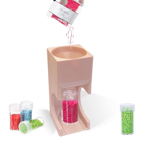 Diamond Painting Organizer and Portable Drill Funnel for Round Containers, Portable Diamond Art Funnel for Easy Transfer (1pc-Purple（Round Containers）) in Kuwait