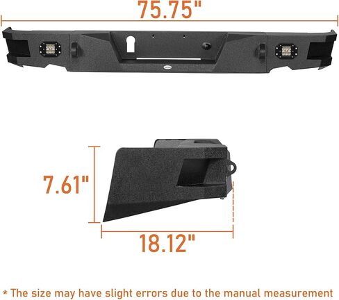Hooke Road Ram 1500 Front and Rear Bumper Set for 2013-2018 Dodge Ram 1500 (Exclude Rebel) & 2019-2024 Ram 1500 Classic Pickup Truck, Offroad Steel Bumpers with Winch Plate in Saudi Arabia