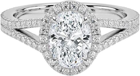 خاتم خطوبة مويسانيتي بيضاوي 1-5 قيراط 10 قيراط 14 قيراط 18 قيراط من الذهب الصلب، خاتم مويسانيتي من الفضة الإسترليني عيار 925 هدية عيد الميلاد للنساء in Kuwait