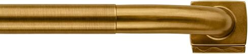 Brass Wrap Around Curtain Rod 30 to 90 Inch,Heavy Duty Adjustable Metal Drapery Rod with French Return, 7/9" Curved Blackout Rod for Home & Office in Saudi Arabia