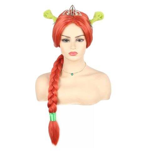 Topcosplay Princess Braid Wig and Crown Hair Clip Necklace Halloween Carnival Cosplay Costume Wig in Saudi Arabia