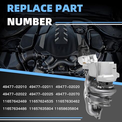11657630462 Turbo Charger Turbocharger Compatible with BMW 228i 320i 328i 428i 528i X3 Z4 F30 2.0L 2012 2013 2014 2015 2016 2017 2018 Replaces# 49477-02011 49477-02020 in Saudi Arabia