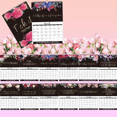 Mental Health Calendar 2026 | Fuck It calender,12 Monthly Funny Wall Calendar Sweary Mental Health Decor, Gag White Elephant Gifts for Best Friends Coworkers in Saudi Arabia