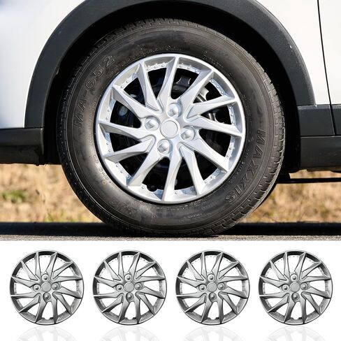 15 inch Wheel Covers for Iron Rim Wheel Cover,15 in Hubcaps Set of 4 Plastic Replacement Hub Cap Accessories for Car (Petal Style, 15 inch) in Kuwait