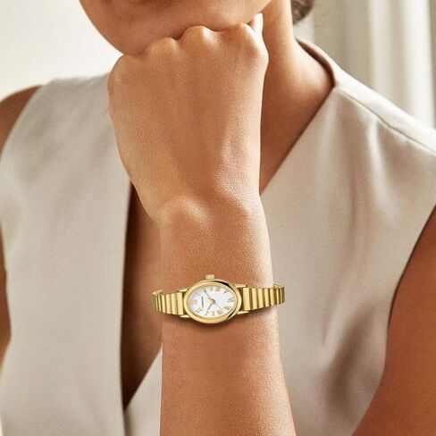 CHEETAH Dainty Gold Watches for Women, with Stainless Steel Expansion Band, Small Oval Case, Analog Roman Dial in Saudi Arabia