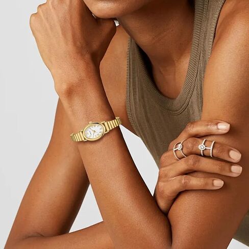 CHEETAH Dainty Gold Watches for Women, with Stainless Steel Expansion Band, Small Oval Case, Analog Roman Dial in Saudi Arabia