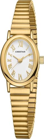 CHEETAH Dainty Gold Watches for Women, with Stainless Steel Expansion Band, Small Oval Case, Analog Roman Dial in Saudi Arabia