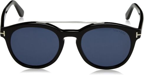 Tom Ford FT0515 Sunglasses - Shiny Black Frame, Blue Lenses, 53 mm Lens Diameter FT05155301V in Saudi Arabia